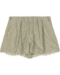 Dice Kayek - Broderie anglaise cotton shorts - Lyst