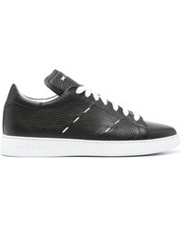 Kiton - Seam-detail Leather Sneakers - Lyst