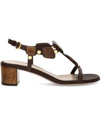 Gianvito Rossi - Munduk Wood-Embellished Heeled Sandals - Lyst