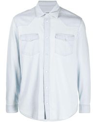 Dondup - Plain Stretch-cotton Denim Shirt - Lyst