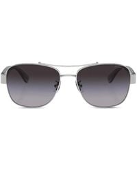 COACH - Double-Bridge Pilot-Frame Sunglasses - Lyst