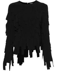 A.W.A.K.E. MODE - Fringed Long-sleeve Top - Lyst