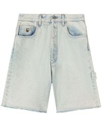 Ambush - Jeans-Shorts mit offenem Saum - Lyst