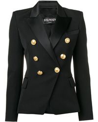 Balmain Blazer à boutonnière croisée - Noir