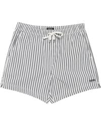 ZEGNA - Striped Drawstring Swim Shorts - Lyst