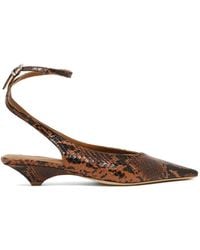 Vic Matié - Snakeskin-Effect Pointed-Toe Pumps - Lyst