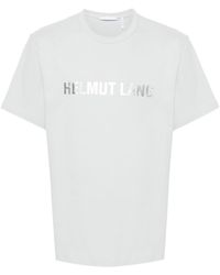 Helmut Lang - Metallic-detail Cotton T-shirt - Lyst