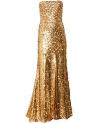 Carolina Herrera - Sequin-embellished Strapless Maxi Dress - Lyst