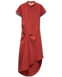Shanghai Tang - Gathered Asymmetric Dress - Lyst