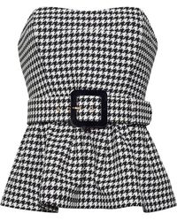 Cara Cara - Haut Péplum Tilda À Motif Pied De Poule - Lyst