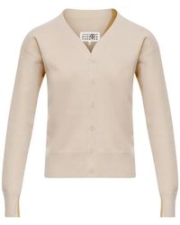 MM6 by Maison Margiela - V-Neck Buttoned Cardigan - Lyst