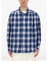 A.I.E. - Plaid-Check Cotton Shirt - Lyst