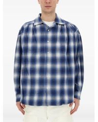 A.I.E. - Plaid-Check Cotton Shirt - Lyst