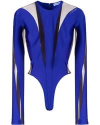 Mugler - Body con paneles traslúcidos - Lyst