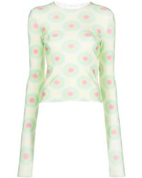 Sportmax - Graphic-Print Crew-Neck T-Shirt - Lyst