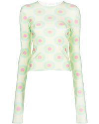 Sportmax - Graphic-Print Crew-Neck T-Shirt - Lyst