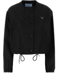 Prada - Re-Nylon Logo-Plaque Jacket - Lyst