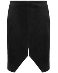 TANUNA - Asymmetric Velvet Skirt - Lyst