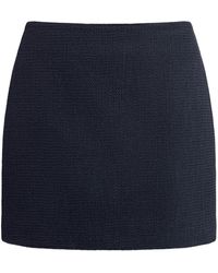 12 STOREEZ - Textured Mini Skirt - Lyst