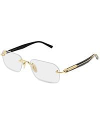 Gucci - Rimless Rectangle-Frame Glasses - Lyst