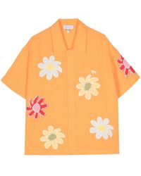 Mira Mikati - Floral-Embroidered Cotton Shirt - Lyst