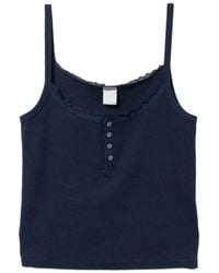 AAPE BY A BATHING AP - Button-Front Laced Camisole - Lyst