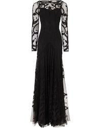 Temperley London - Francine Tattoo Floral-Embroidered Tulle Dress - Lyst