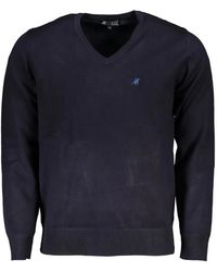 U.S. Grand - V-Neck Embroidered Sweater - Lyst