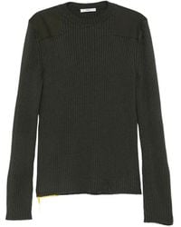 Fendi - Ribbed-Knit Shoulder-Patch Sweater - Lyst