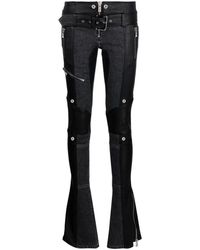 Versace - Ausgestellte Hose mit Gürtel - Lyst