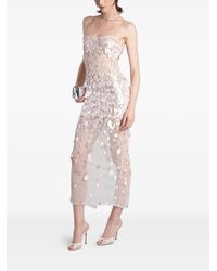 retroféte - Mischa Sequin-Embellished Semi-Sheer Midi Dress - Lyst