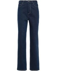 ROTATE BIRGER CHRISTENSEN - Straight-Leg Cotton-Blend Jeans - Lyst