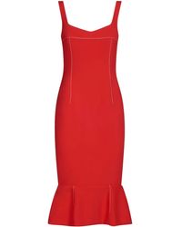 Marni - Flounce-Hem Sheath Midi Dress - Lyst