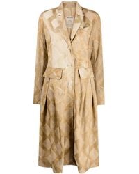 Uma Wang - Diamond-Pattern Single-Breasted Coat - Lyst