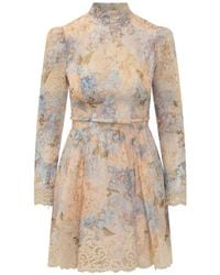 Zimmermann - Valiant Panelled Mini Dress - Lyst