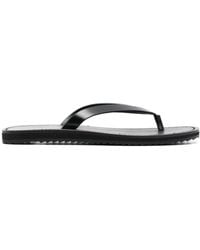 The Row - Thong-strap Leather Flip Flops - Lyst