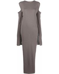 Rick Owens - Cape-Sleeve Knit Dress - Lyst