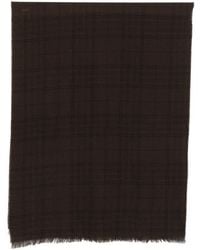 Destin - Check-Pattern Frayed-Edge Scarf - Lyst