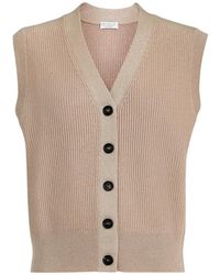 Brunello Cucinelli - Sparkling Rib Vest - Lyst