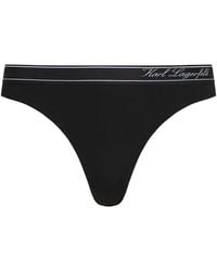 KARL LAGERFELD - Hotel Karl Stripe Cotton Briefs - Lyst