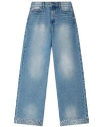 Sandro - Rhinestone-Embellishment Straight Jeans - Lyst