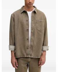 Les Deux - Washed-Denim Chest-Pocket Shirt - Lyst