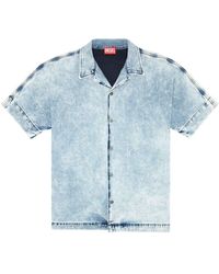 DIESEL - D-nabil-s Short-sleeved Denim Shirt - Lyst