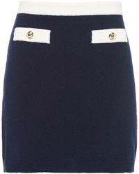 Miu Miu - High-waisted Cashmere Miniskirt - Lyst