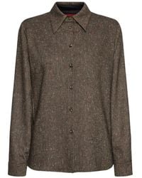 Elena Miro - Tweed-Effect Button-Down Shirt - Lyst