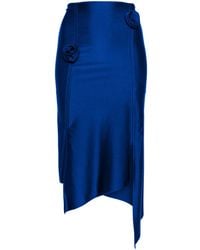 Coperni - Floral-Appliqué Asymmetric Midi Skirt - Lyst