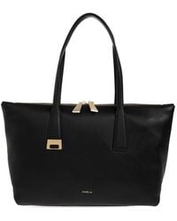 Furla - Top Handle Leather Tote Bag - Lyst