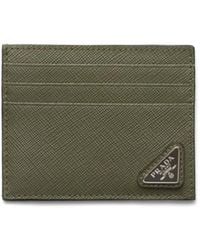 Prada - Saffiano Leather Credit Card Holder - Lyst