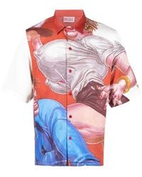 DIESEL - X Tom Of Finland Foundation Graphic-Print Satin Shirt - Lyst