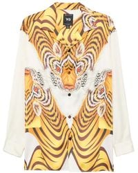 Y-3 - Tiger-Print Buttoned Shirt - Lyst